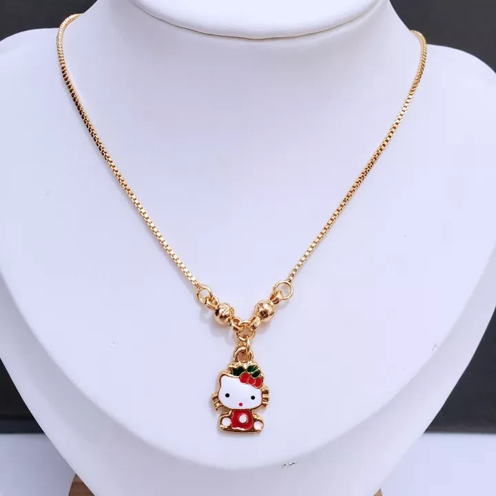 Anti-Fade Children's Necklace Hello Kitty Model 24 k