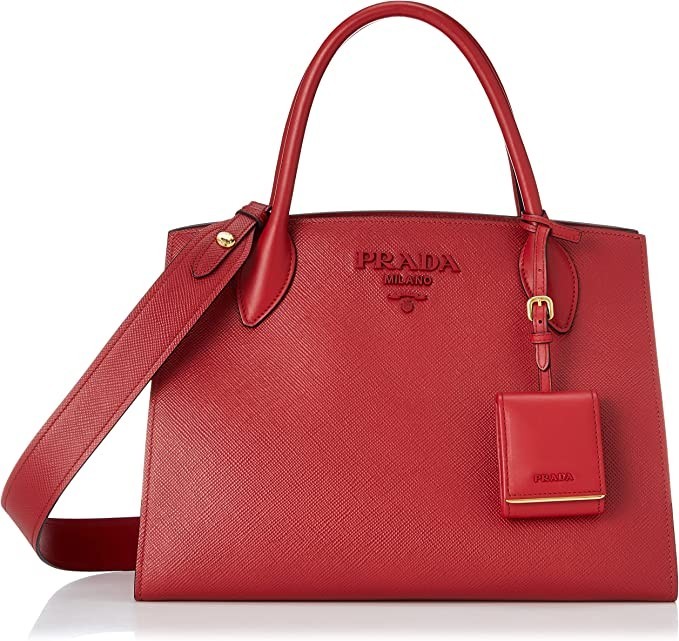 PRADA Prada Handbag 1BA155 2ERX Ladies Red [parallel import item], Red, W33×H25×D15cm