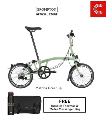 Brompton C Line Explore Low Handlebar - Matcha Green