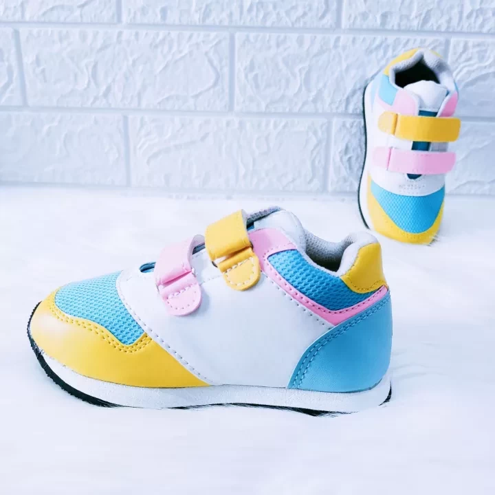 Girls' sneakers shoes N yellow light blue pink cheap