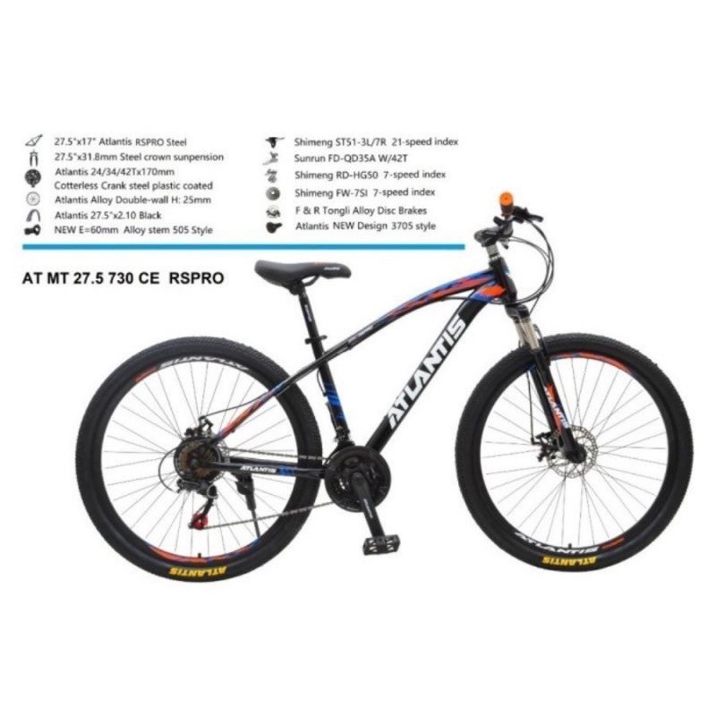 Sepeda Gunung MTB 27.5 Atlantis Discbrak