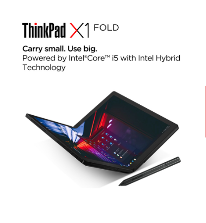 Lenovo ThinkPad X1 Fold Gen 1 1X00 Intel Core i5 L16G7 Win10 Pro 8GB 1TB SSD M.2 13.3" QXGA OLED 300nits 95% DCI-P3 Foldable Touch