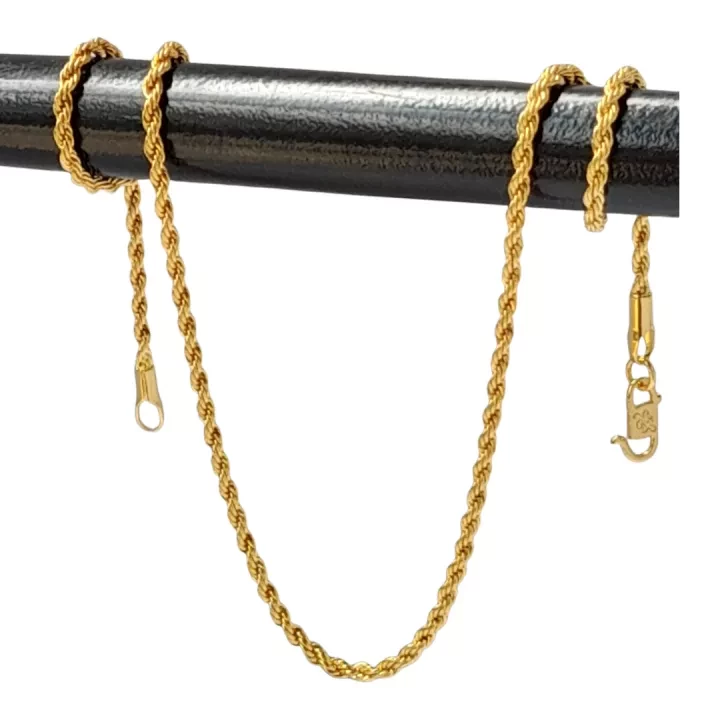 Necklace Jewelry Children Gold Plated Stainless Steel Titnium Genuine Cubic Zircon Mine Motif Gold Color Fashion Accessories Import