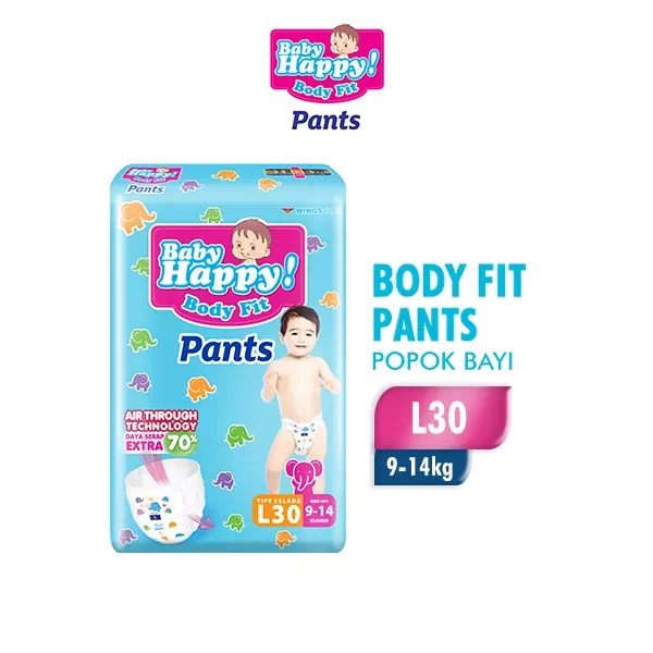 Baby Happy Pants L 30 - Box of 4 - Disposable Pants Diapers