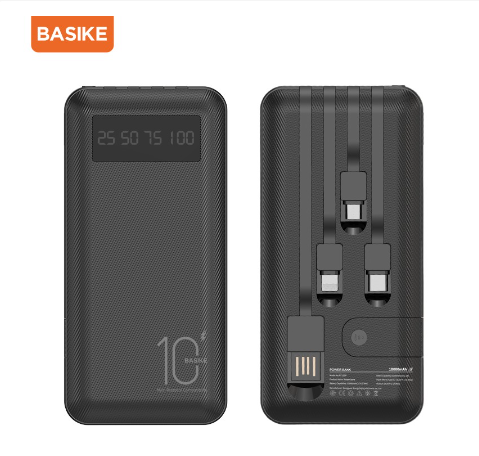 Powerbank 20000 mah 10000 mAh Power Bank Fast Charging Murah Mini LCD with Kabel Data Type C Micro USB BASIKE murah Kompatibel